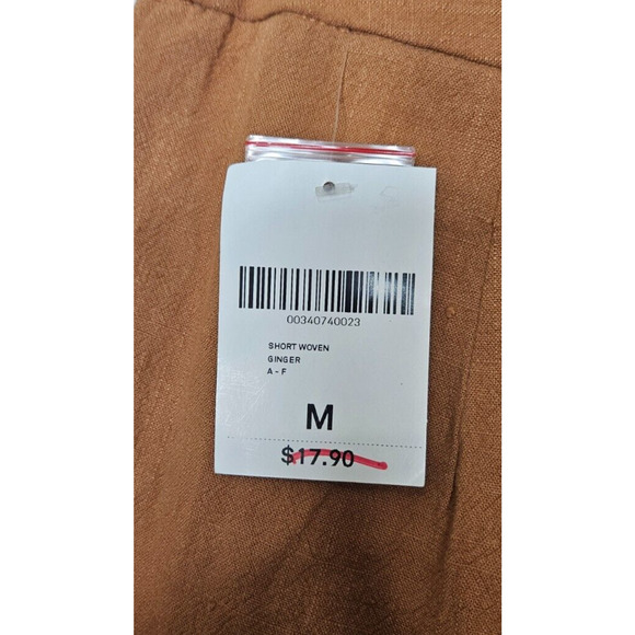 Forever 21 Womens Shorts Medium Brown Woven Pockets Linen Blend Chic Preppy NWT - Picture 8 of 13